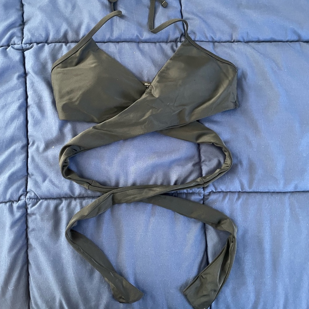 AERIE Black Multi-wear Bikini Top